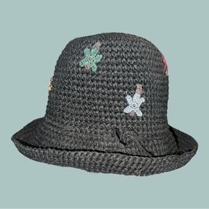 SCALA‎ GAL charcoal gray sun hat
Butterflies straw cap 100% paper